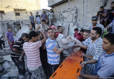 حملات گسترده رژیم صهیونیستی به نوار غزه که به شهادت هزاران فلسطینی منجر شد