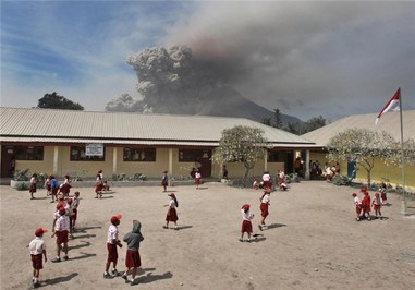 فوران آتشفشان در شمال سوماترا