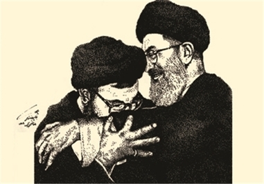 بوسه سیدحسن نصرالله بر بازوی رهبر معظم انقلاب