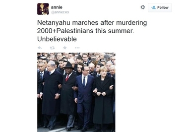 باورکردنی نیست! بعد از قتل عام بیشتر از 2000 فلسطینی در تابستان امسال، نتانیاهو در حال راهپیمایی