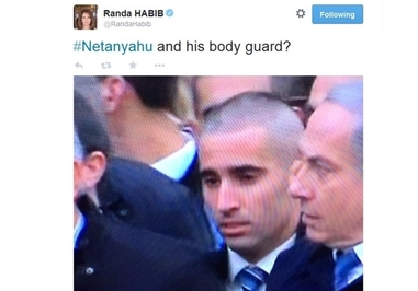 نتانیاهو و محافظش