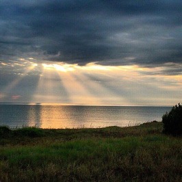 طلوع زیبای خورشید ، روستای کپورچال ، بندر انزلی ؛ استان گیلان