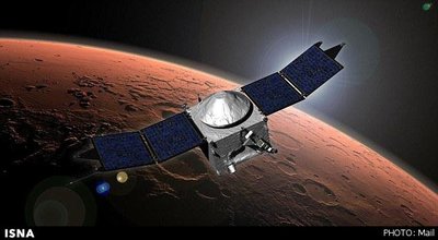 تصویر هنری فضاپیمای MAVEN