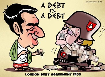 اگر کشور آلمان بدهی های خود به کشور های متضرر در جنگ جهانی دوم را پرداخت کند، چیزی به اسم کشور آلمان باقی نخواهد ماند.