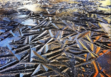 حوضچه یخ زده در جنوب اورگان – آمریکا