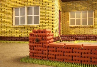 این خانه به طور کامل از جعبههای تخم مرغ ساخته شده است و متعلق به یک خانواده استرالیایی است.