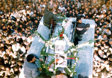 نمایی از مراسم پرشکوه تشییع آیت الله العظمی گلپایگانی درقم