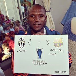 اریک آبیدال مدافع پیشین بارسلونا: بارسلونا 3 - یوونتوس یک