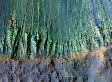 طوفان گرد و غبار در دوره زمستان قطبی در مریخ