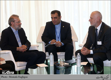 دیدار دکتر لاریجانی با رئیس مجلس اسلونی