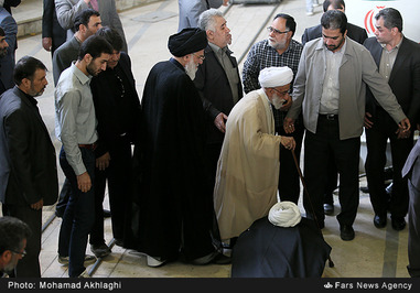 آیت الله احمد جنتی و آیت الله هاشمی شاهرودی