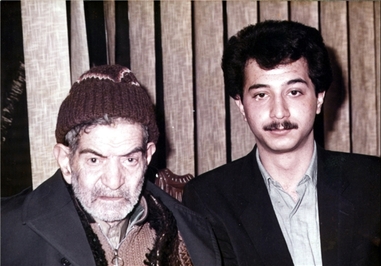 استاد سید محمدحسین شهریاردرکنار اصغرفردی یگانه شاگردش