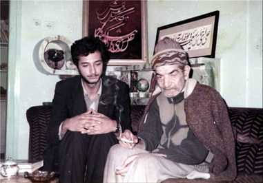 استاد سید محمدحسین شهریاردرکنار اصغرفردی یگانه شاگردش