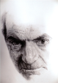 نگاره ای ازچهره استاد سید محمدحسین شهریار/طرح از سعید آجرپز