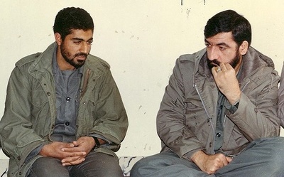 محسن رضایی در کنار حاج قاسم سلیمانی