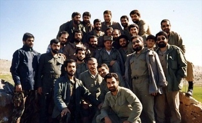 حسن روحانی و هاشمی رفسنجانی در لباس جنگ