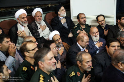 حجت الاسلام شهیدی رییس بنیاد شهید و حجت الاسلام سعیدی، نمیانده ولی فقیه در سپاه