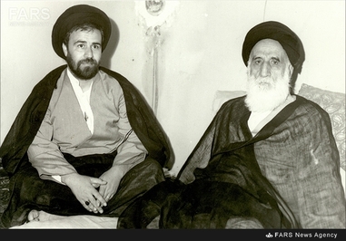 6- آیتالله سیدمرتضی پسندیده در کنار حجت الاسلام حاج سید احمد خمینی