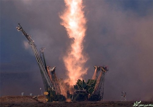  لحظه پرتاب فضاپیمای سایوز از پایگاه بایکونور قزاقستان