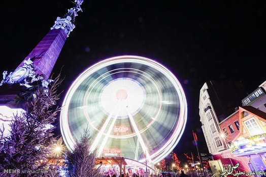 منظره شهر بروکسل بلژیک در تعطیلات کریسمس  (Corbis)