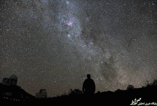 تصویری از رصد خانه La Silla در شیلی که پرستاره ترین شب آسمانی جهان را نشان می دهد.