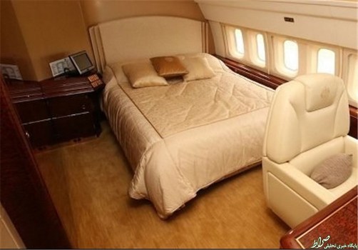  نمایی از داخل هواپیمای شخصی ترامپ