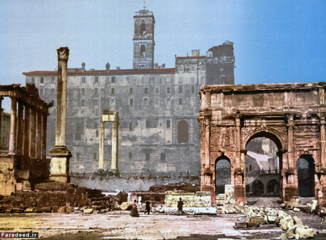  نمایی از بقایای معبد 