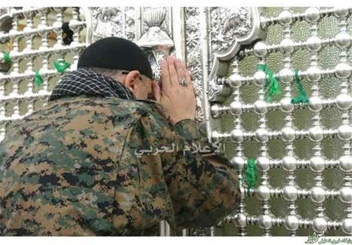 شهید بدرالدین در حرم عقیله بنی‌هاشم حضرت زینب(س)