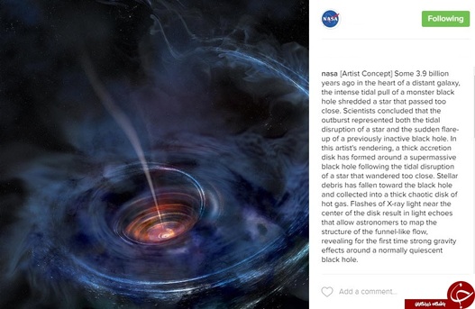 خرد ستاره و گرانش آن به سمت سیاه چاله 