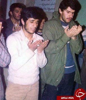 محمود احمدی نژاد در جوانی در کنار صادق محصولی