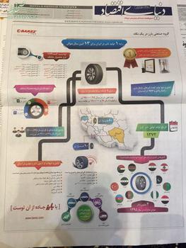 آگهی شرکت بارز در روزنامه اصلاح طلب دنیای اقتصاد