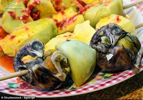  بالوت: مردم جنوب شرقی آسیا جنین اردک را که به صورت زنده آب پز می‌شود و جزء غذاهای متدوال و مرسوم آنها محسوب می‌شود میخورند.