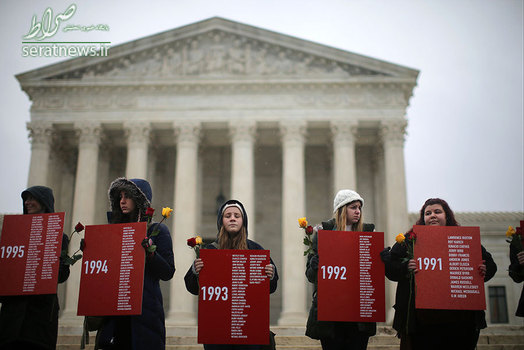 تجمع مقابل دیوان عالی آمریکا در اعتراض به اعدام در این کشور