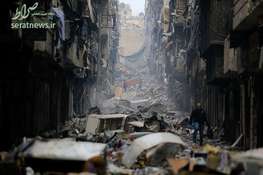 ویرانه‌های محله صلاح الدین در شرق حلب؛ شهر حلب ماه گذشته از دست گروه‌های تروریستی آزاد شد