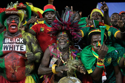 هواداران تیم ملی فوتبال کامرون در دیدار با گابن در رقابت های جام ملت های آفریقا - لیبرویل، گابن