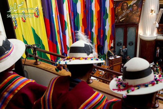 حضور اوو مورالس رییس جمهور بولیوی در کنگره ملی این کشور