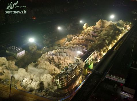 تخریب کامل یک ساختمان در ووهان چین