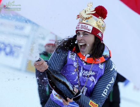 فدریکا برینیونه ایتالیایی موفق به فتح مسابقه مارپیچ بزرگ در ارتفاعات آلپ ایتالیا شد