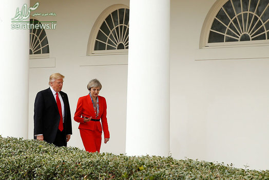 دیدار دونالد ترامپ رییس جمهور آمریکا با تزرا می نخست وزیر انگلیس در کاخ سفید