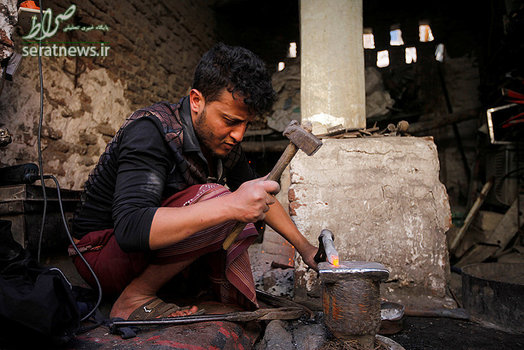 بازار آهنگری در بخش قدیمی صنعا پایتخت یمن