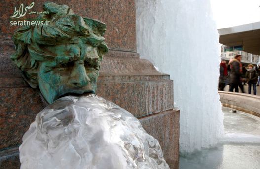 یخ زدن یک سرچشمه در زوریخ سوییس