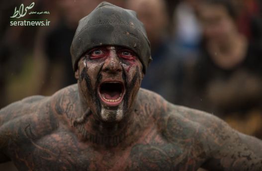 فریاد یک شرکت کننده در مسابقه جان سخت در ولورهمپتون انگلیس