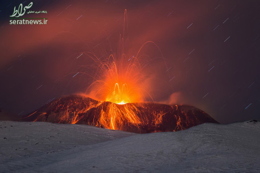 فعال شدن آتشفشان اتنا در شمال شرقی جزیره سیسیل ایتالیا