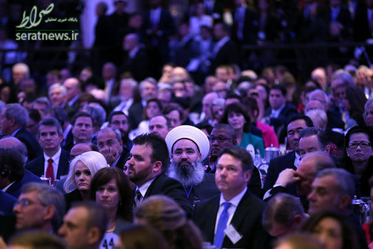 میهمانان شرکت کننده در مراسم دعا و صبحانه ملی با سخنرانی دونالد ترامپ رییس جمهور آمریکا در واشنگتن