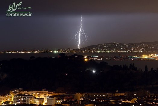 رعد و برق در نیس فرانسه