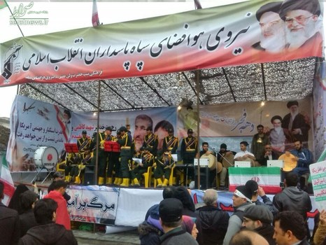 غرفه نیروی هوافضای سپاه در راهپیمایی 22 بهمن(تقاطع خیان آزادی و نواب)