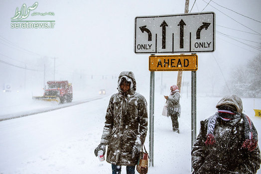 بارش برف شدید در پوتسویل، پنسیلوانیا