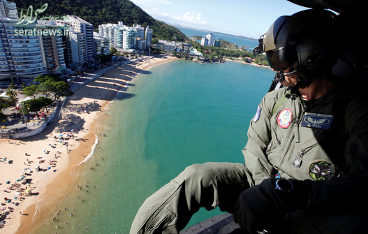 گشتزنی هوایی در امتداد ساحل پونتای برزیل