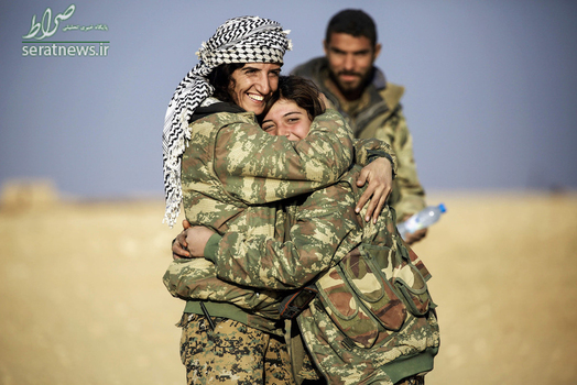 دختران کُرد عضو نیروهای دموکراتیک سوریه در عملیات آزادسازی رقه