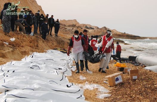 کشف اجساد 74 مهاجر آفریقایی غرق شده در دریای مدیترانه که عازم اروپا بودند